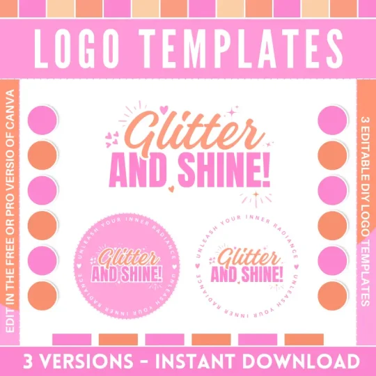 glitter & shine logo templates